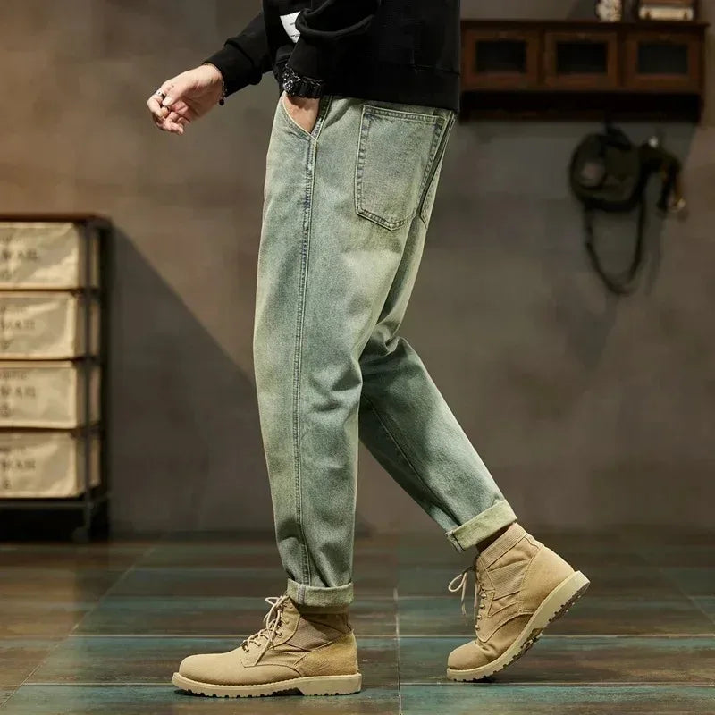 Heritage Relaxed Denim Cargo Pants